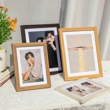 Wholesale 5-Inch Photo Frame Set with Buttons for Wall Display, A3/A4 Simple Photo Frame Decoration