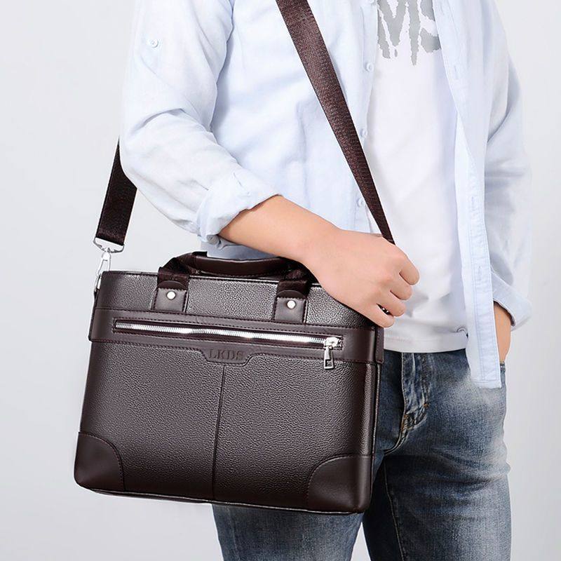 2023 New Men's Bag Briefcase European and American Men's Business Handbag Shoulder Bag Crossbody Bag Casual Computer Bag