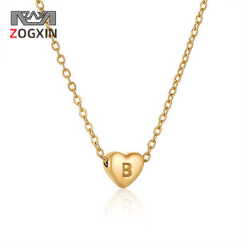 European and American ins wind stainless steel love letter necklace female titanium steel peach heart letter niche clavicle chain wholesale