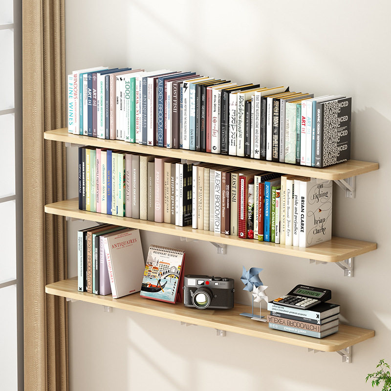Wall-mounted storage rack multi-layer bookshelf foldable partition wall-mounted hanging storage rack wall wood bracket