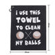 Cross-border microfiber pineapple waffle golf 40*60 printed sports towel wipe ball multifunctional towel