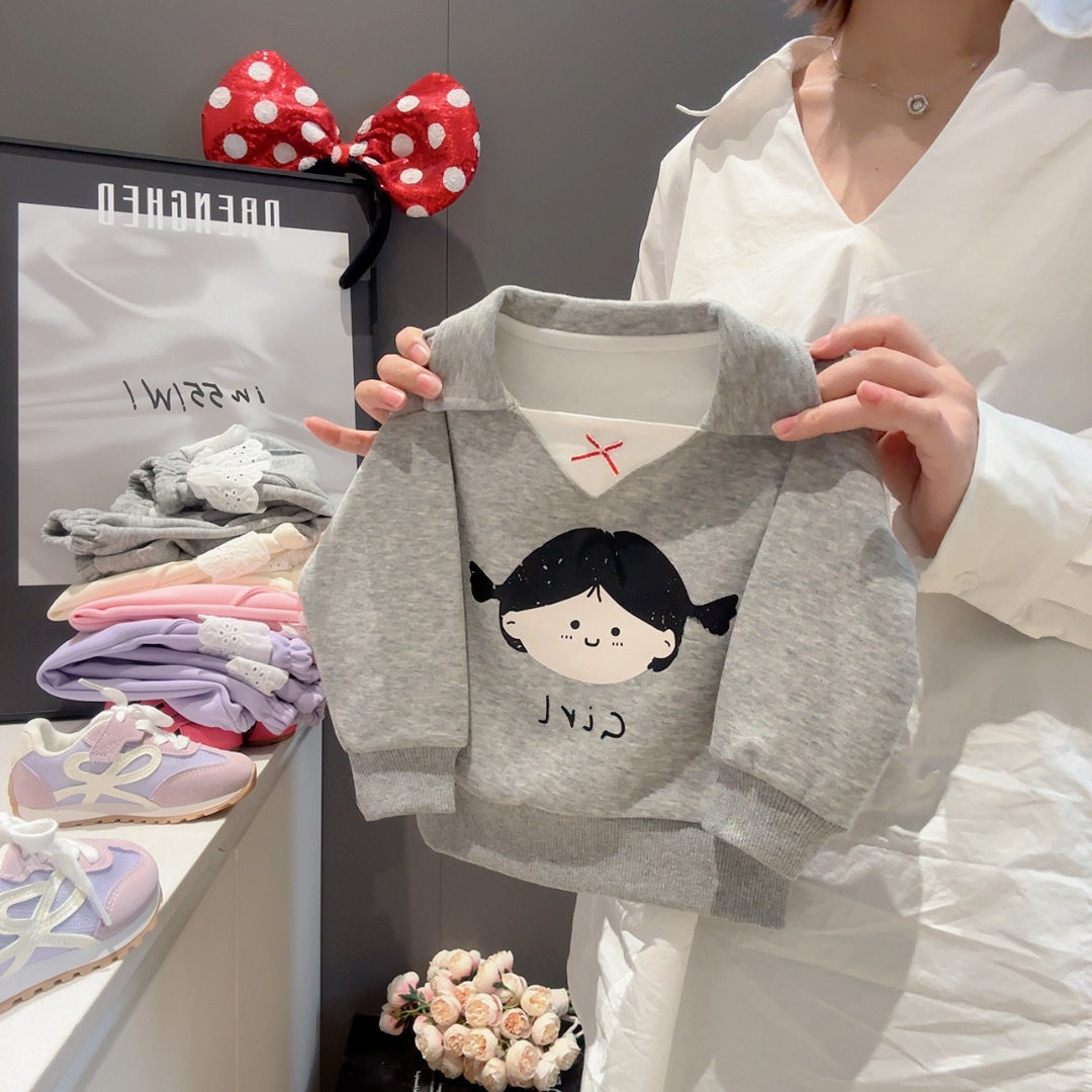 Baby Hoodie, Spring & Autumn Top for Boys & Girls, Cartoon Casual Long-Sleeve Collared Hoodie
