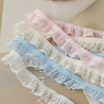 Factory Direct Sales 1.8cm Polyester Colorful Elastic Fungus Lace Elastic Band Shower Cap Toy Decorative Elastic Band