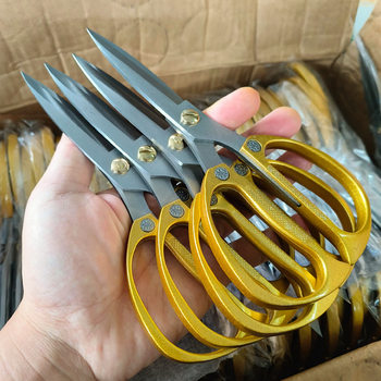 K82 Alloy Shears Household Tailor Scissors Power Shears Kitchen Household Stainless Steel Gold Shears Silver Shears Barbecue Food Shears