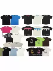 Cross-Border European and American Trendy Brand Angel Letter Print Short-Sleeve T-Shirt for Men and Women, American High Street Style Half-Sleeve Shirt