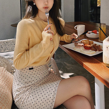 Miu Intellectual Sheep Wool High-Quality Old Money Style Slimming Look Elegant Knitted Suit Women's Two-Piece Set