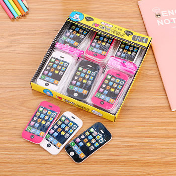 Creative Mobile phone shape eraser student prize gift wholesale cute stationery children apple shape eraser