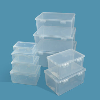 Transparent Pp Plastic Desktop Organizer Toy Fishing Gear Sample Display Storage Box Hardware Accessories Tool Storage Box