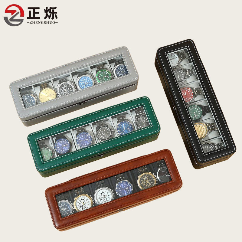 Dust-Proof Watch Storage Box, High-End Watch Collection Box, Watch Box, Leather Transparent Watch Box, Home Jewelry Box