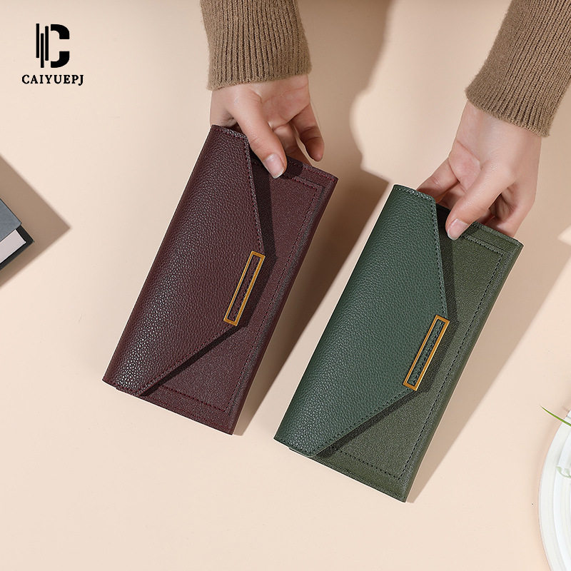 Wallet Cross-Border New Style Female Korean Style Trendy Personality Long Small Fresh Multi-Functional Buckle Japanese and Korean Retro Thin Coin Purse
