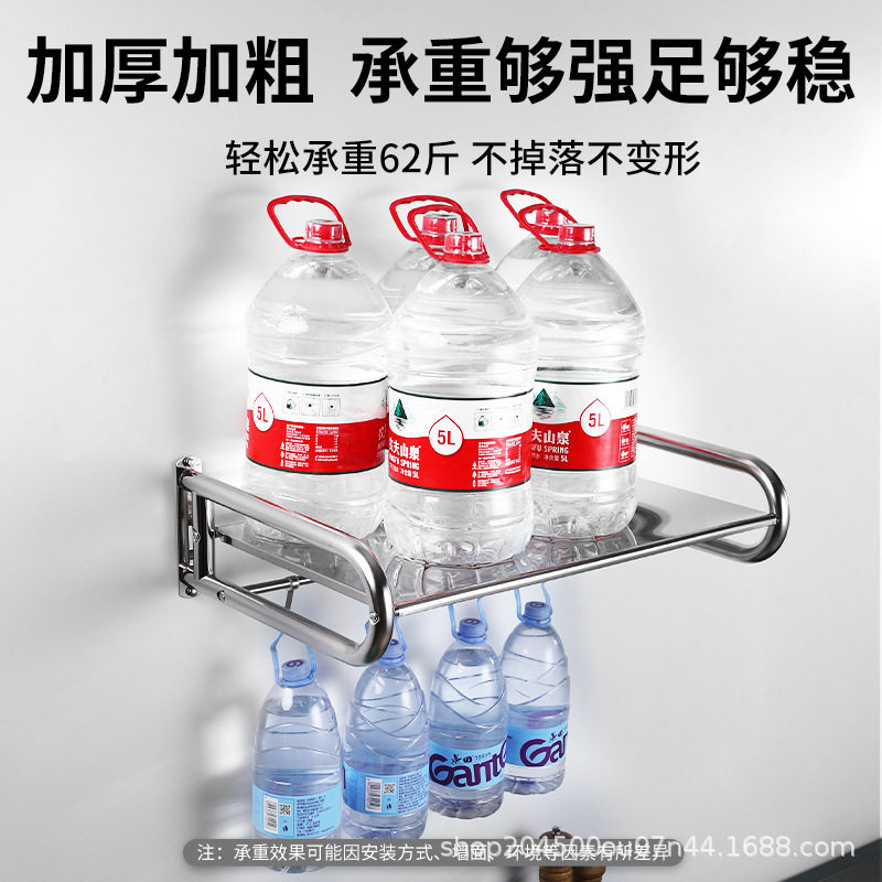 Factory supply kitchen stainless steel wall-mounted microwave oven storage rack punch-free countertop storage bracket seasoning