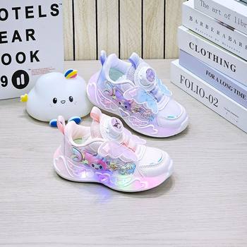 Cool Running Shoes for Girls in Spring, Travel and Leisure Shoes for Female Students, Dad-Style Mesh Princess Children's Sneakers