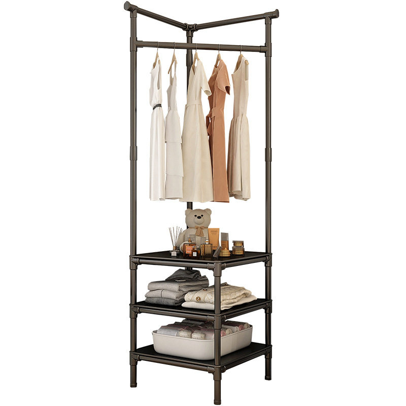 Clothes Rack Popular Model Simple Coat Rack Corner Home Bedroom Floor-Standing Storage Magic Tool Multifunctional Clothes Drying Rack Indoor