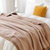 Autumn and Winter Pure Wool Office Nap Blanket, Thickened and Warm, Cloud Sheep New Chinese Style Camel Color Off-White Blanket