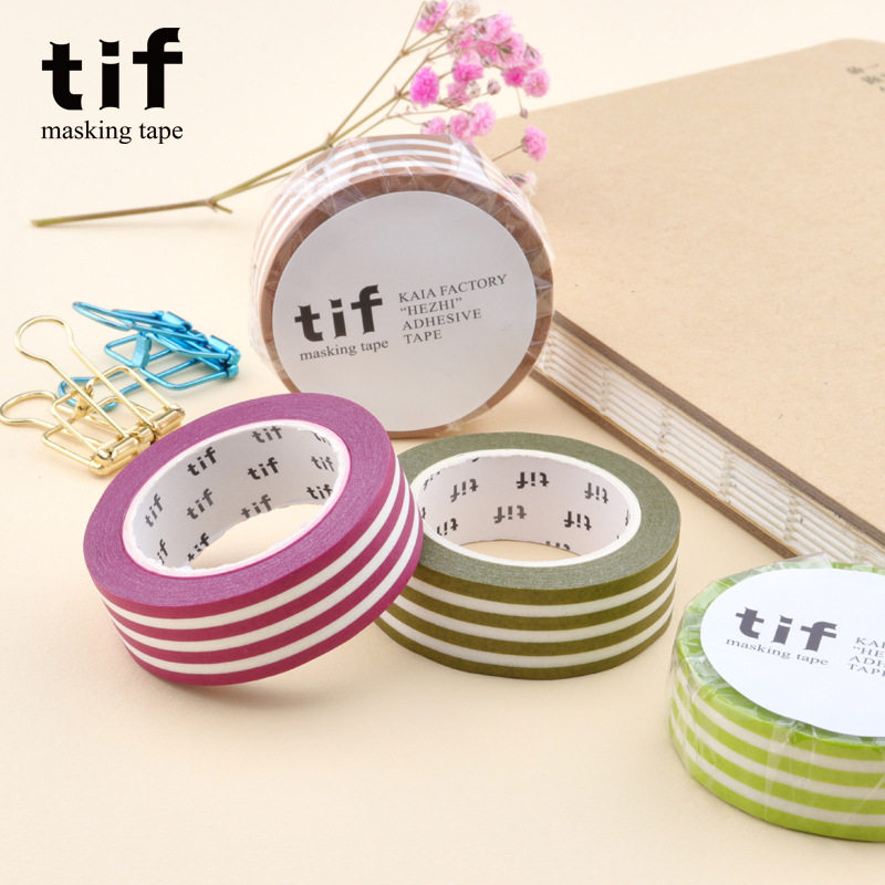 tif and paper tape can write horizontal stripes, whole roll of 10m stickers, basic hand account, all-match hand tear border
