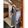 Dress Suit Women's Autumn and Winter New High-End Elegant Commuter Slim Knitted Cardigan Half-Length Skirt Two-Piece Set