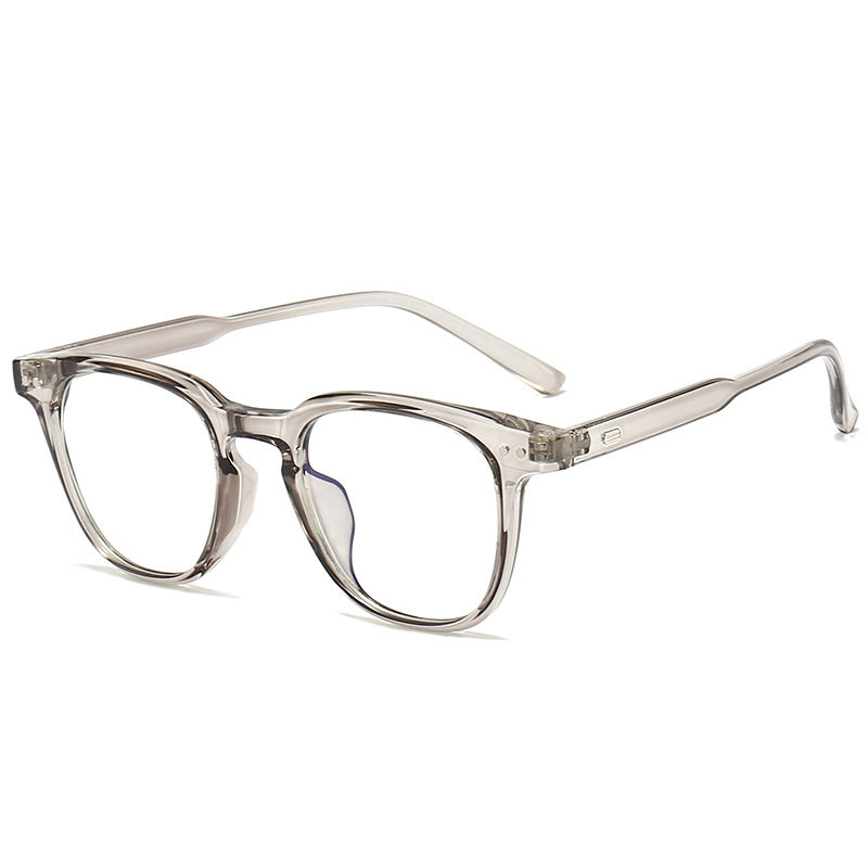 Black Frame Plain Versatile Commuting Glasses, Suitable for Prescription Lenses, Tr90 Ultra-Light Retro Anti-Blue Light Eyeglass Frame 636