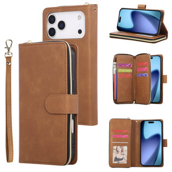 Suitable for Apple 17 Pro Max Nine-Layer Zipper Style iPhone Air/16E/15 Card-Insertable Phone Case