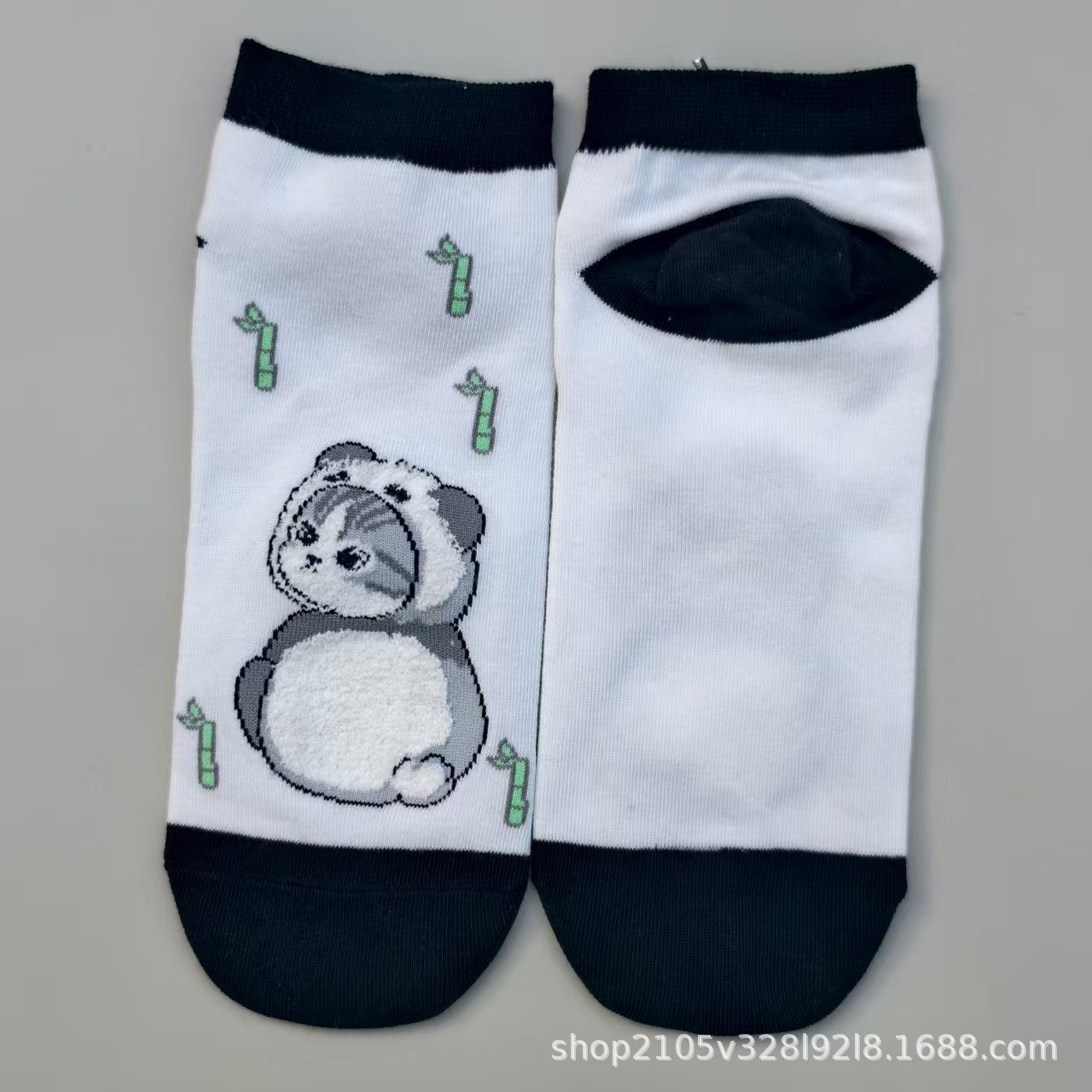 日单mofusand鲨鱼猫库存炸虾猫系列外贸出口女卡通棉袜短袜可爱袜