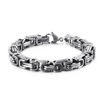 The same style bracelet fashion tide men and women titanium steel multi-specification imperial bracelet stainless steel back chain