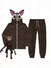 Funny Kidsren's Cosplay Costume 99 Nights in the Forest Elk Hoodie Zipper to the End Sweatshirt and Sweatpants Suit