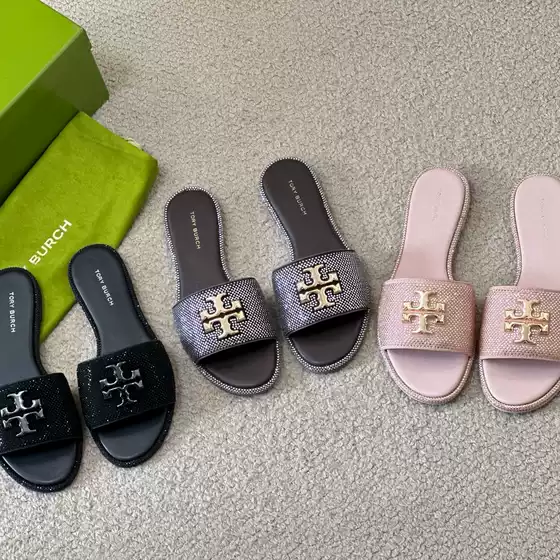 2026 Tb European and American Big Brand Same Style Spring and Summer Women's Flat Slippers High Quality Southeast Asia Cross-Border Foreign Trade Wholesale