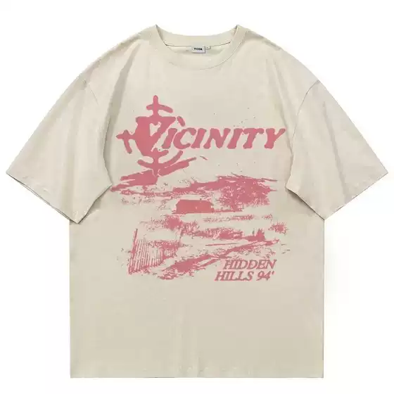 Vicinity Print Women's T-Shirts Oversized Korean Fashion Vin