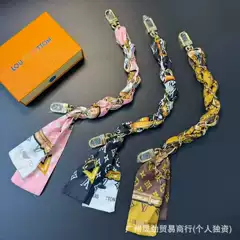 Donkey Brand New Fashion Retro Socialite Style Versatile Silk Scarf Handbag Short Chain Strap Women's Bag Accessories Hand-Held Short Chain