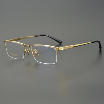 54 yards half frame titanium plate organ legs 65 can be mixed batch of men's pure titanium frame Shenzhen manufacturers ultra light business glasses frame