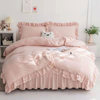 Cross-border exclusive for Japanese size wash cotton four-piece set double-layer flounces three-piece set bed sheet kit wholesale