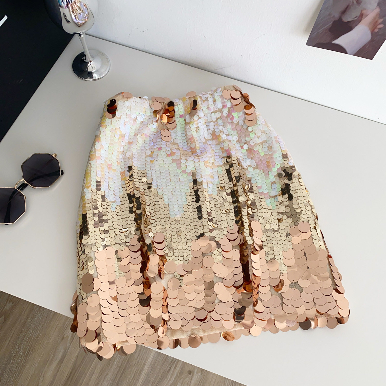 High Waisted Sequin Mini Skirt Slim Fit Summer Style Elegant Design Perfect for Night Out or Casual Wear Wholesale
