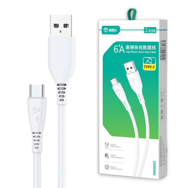 PAss-through CAr 6A Super FAst ChArging DAtA CAble SuitAble for Apple Android HuAwei Type-c Mobile Phone ChArging CAble Fully CompAtible