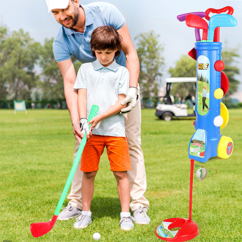 Children's Parent-Child Sports Toy Golf Set Club Interactive Game Body Shoulder Ball Sports Fitness Equipment