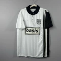 Oasis retro short sleeve white with black