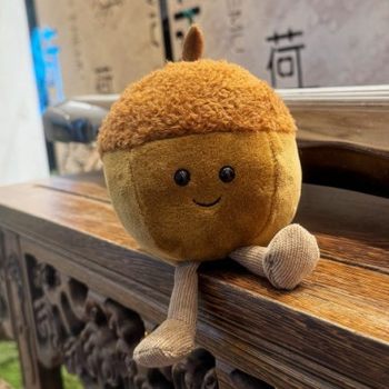 Cartoon fun acorn pine nut hazelnut chestnut doll plush doll cute pine nut toy children gift
