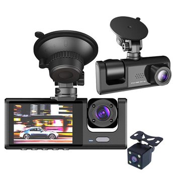 Cross-Border New Model C309 Three-Lens Driving Recorder Wireless Night Vision Three-Record Driving Recorder Car Camera