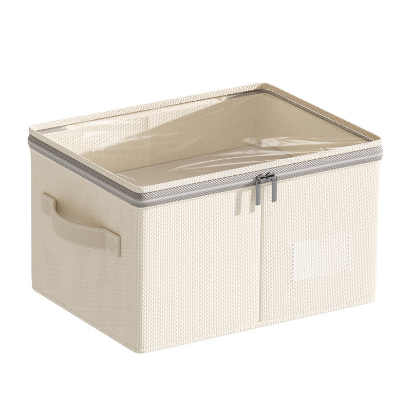 Tianshan Cotton and Linen Fabric Bedroom Wardrobe Clothing Storage Box Portable Thickened Installation-Free Storage Box Storage Bag Box