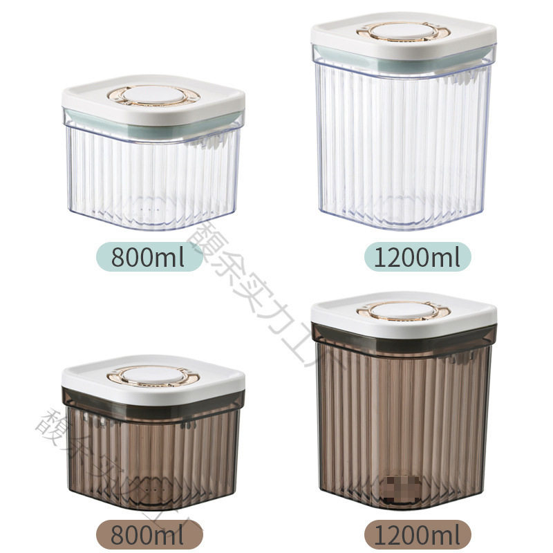 Snap-On One-Click Opening Lid, Light-Proof and Moisture-Proof Large-Capacity Rice Noodle Box, Plastic Sealed Storage Tank, Milk Powder Box, Milk Powder Tank