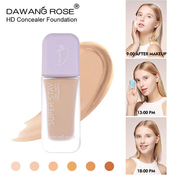 Cross-border small square bottle foundation liquid concealer moisturizing makeup does not take off makeup beauty makeup cosmetics nude makeup makeup
