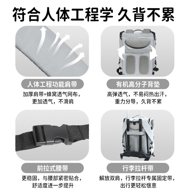 Cat Bag, Portable Cat Backpack, Expandable Pet Trolley Box, Large Capacity, Breathable, Removable, Foldable Pet Outing Bag