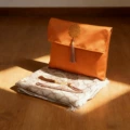 Light khaki stretch silk scarf blanket