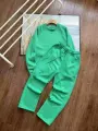 Round neck suit green