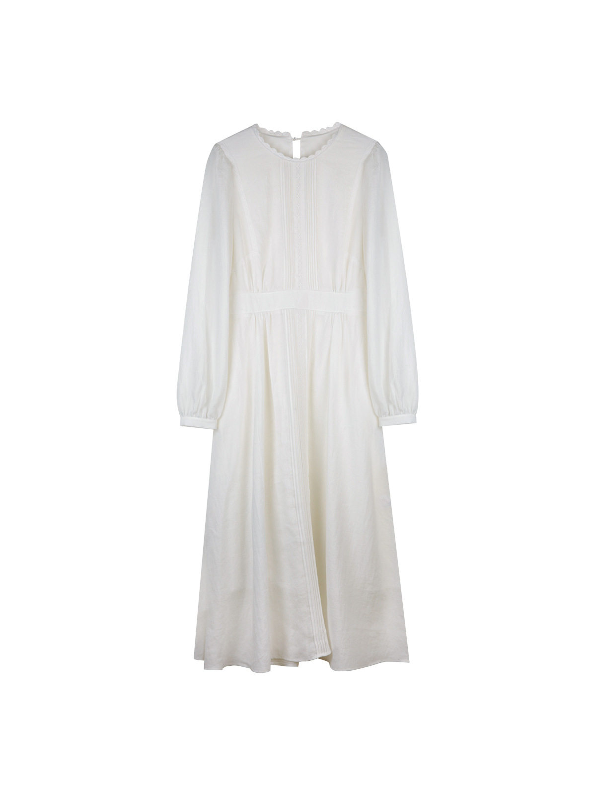 Solighter French Retro Long-Sleeved Waist Dress Women's Early Autum 2025 New Lantern Sleeve Long Skirt