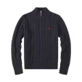 Sweater half zip black red label