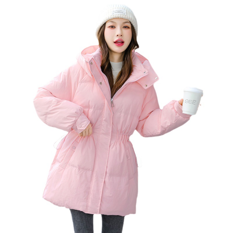新款韩版修身羽绒服女中长款连帽时尚小个子冬季保暖羽绒服外套潮