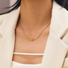 Design Sense Korean Style Necklace Women's Instagram Popular Brand Internet Celebrity Pig Nose Titanium Steel Collarbone Chain Necklace Light Luxury Jewelry Pendant