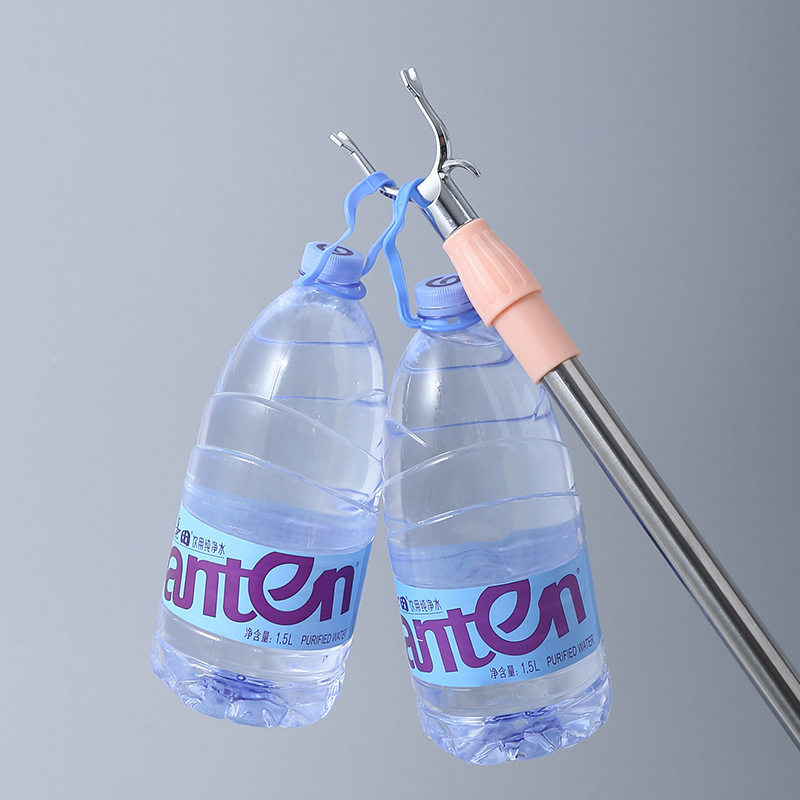 Stainless Steel Clothes Drying Pole Single Pole Household Cool Clothes Hanging Artifact Window Pipe Clothes Pole Telescopic Clothes Fork Clothes Drying Pole