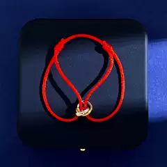 Hand-woven three-color small three-ring red rope lovers this life year transfer bracelet valentine's day gift for male girlfriend