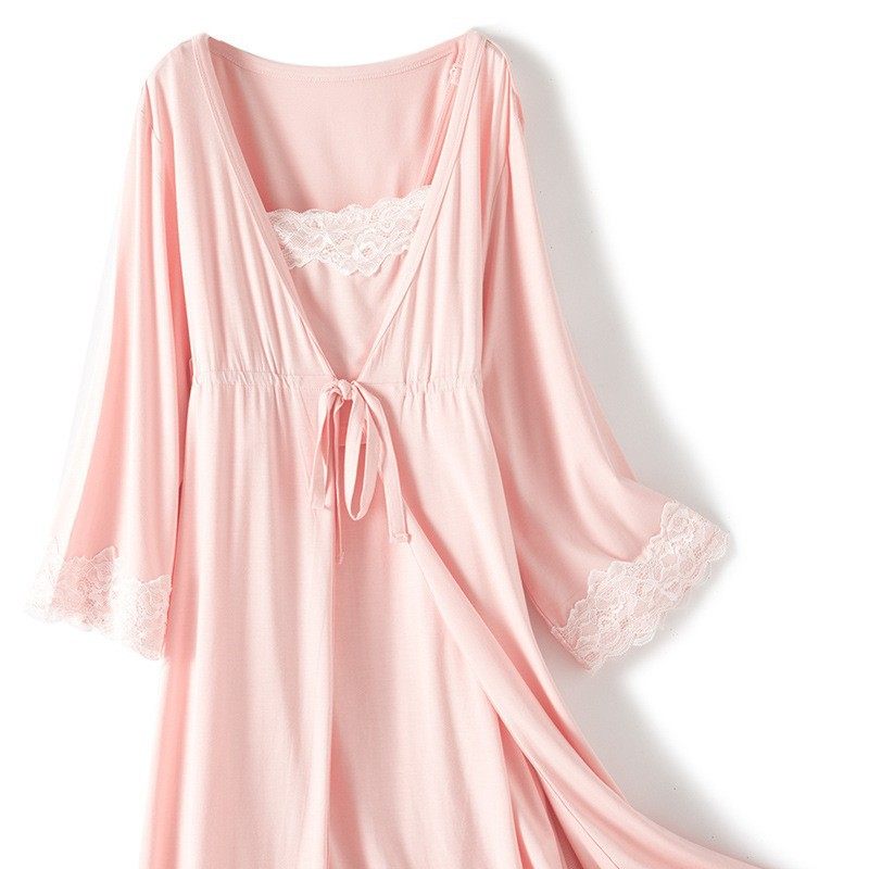 2023 Spring and Autumn New Maternity Dress Modal Pregnant Women Pajamas Fashion Nursing Nightwear Set 2003