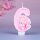 Трансграничная креативная цифровая свеча new girl pink bow cute с розовым бантом, торт на день рождения 0-9 лет, оптовая продажа Amazon mini 9